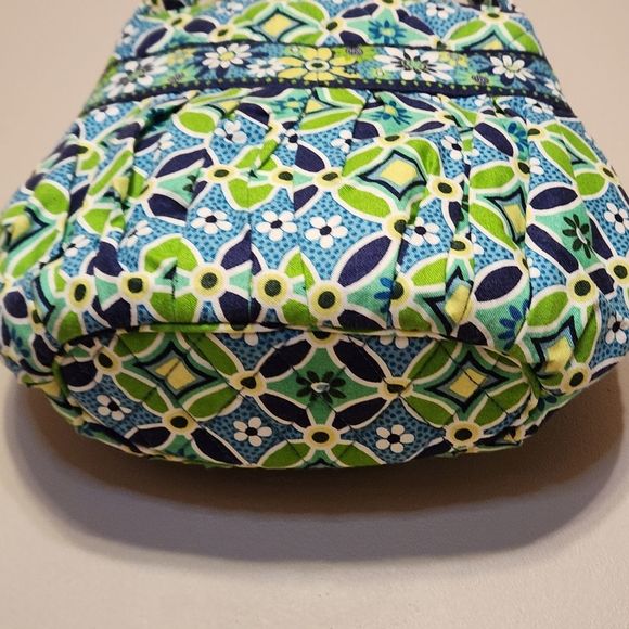Vera Bradley Daisy Daisy Small Tote Purse Shoulder Bag Blue Green RETIRED - Picture 5 of 15